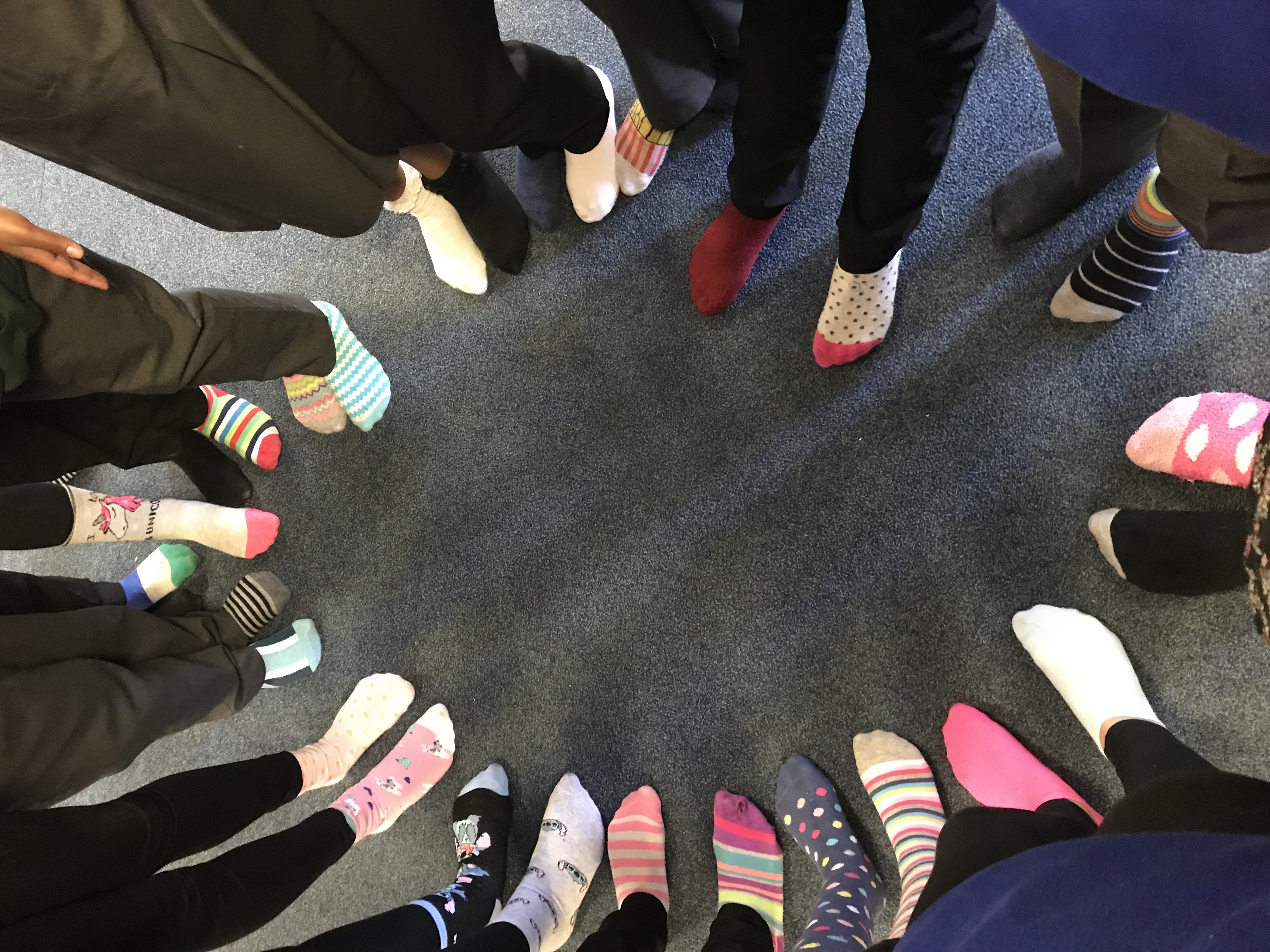Y5 and Y6 celebrate Odd Socks Day for Anti-Bullying week