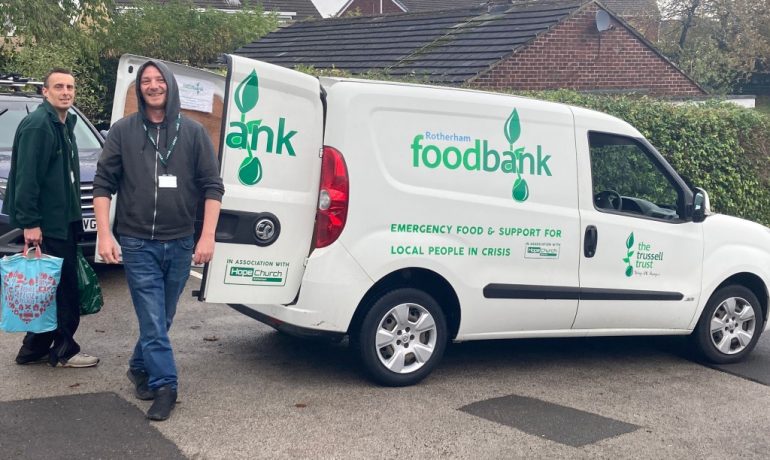 Brinsworth Whitehill Make Harvest Donations to Rotherham Food Bank